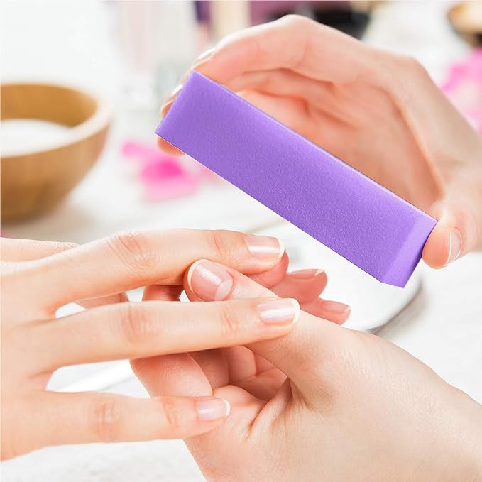 12 Pack Nail Buffer Block 4 Sided Professional Nail File Sanding Block Buffing Blocks for Natural and Acrylic Nails (Multi-Colored)