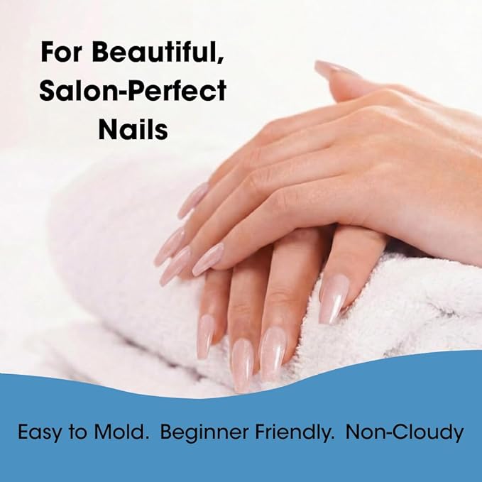 Acrylic Nail Shimmer Powder - 4oz Nude|Professional Grade, Bubble-Free Acrylic Powder for Nails | Long-Lasting, Chip-Resistant Nail Acrylic Powder for Carving, Extensions & Fake Nails