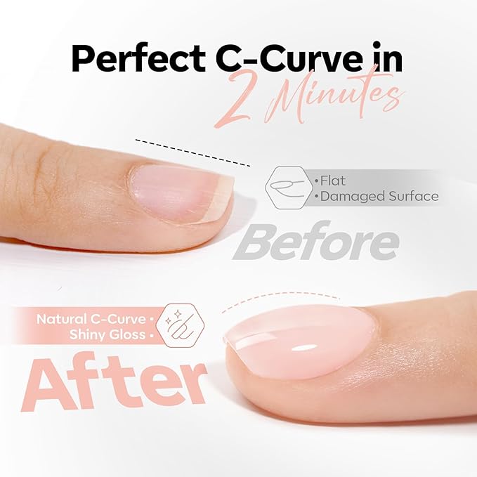 modelones Builder Nail Gel, Builder for Nails No Top Coat Needed, Sheer Nude Pink, C-Curve Sculpting, Glossy Jelly Finish Sheer Light Pink, No-Wipe, 9-in-One LED Lamp Cured Color Gel Polish