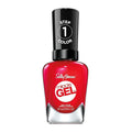 Sally Hansen Miracle Gel Salon Quality Nail Polish | Gel-Like Formula, Two-Step System, No UV Light Needed, Long Lasting | Opaque, Glossy | 439 Red Eye | Scarlet Red Nail Color