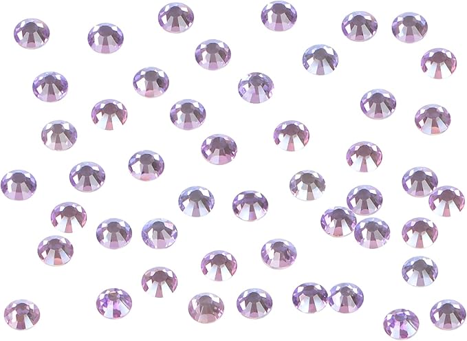 2880PCS Art Nail Rhinestones Non Hotfix Glue Fix Round Crystals Glass Flatback for DIY Jewelry Making with one Picking Pen (ss10 2880pcs, Green Pink)