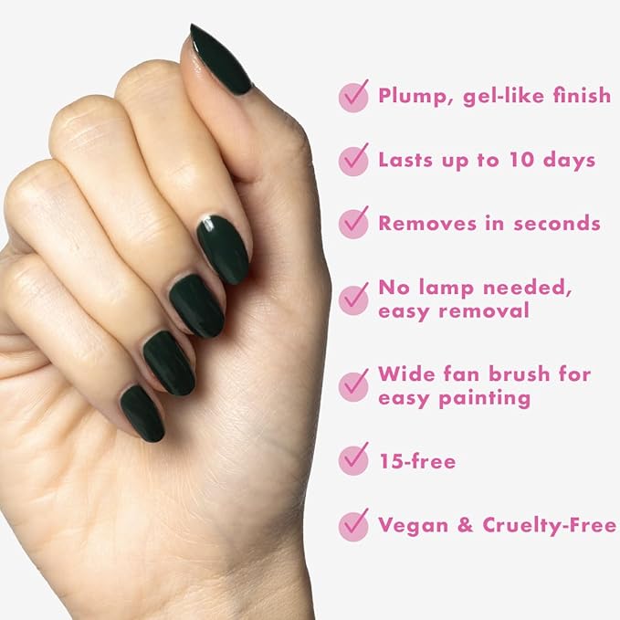 Olive & June Long Lasting Nail Polish | Plump Gel-Like Finish No Lamp Needed|Lasts up to 10 days|Salon-Quality Color at Home|15-Free, Vegan & Cruelty-Free Chip-Resistant Shine|One for you, Two for me