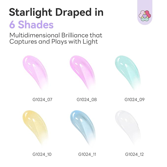 SAVILAND Hema-Free Poly Extension Gel Nail Kit: 6 Poly Gel Colors Fine Shimmer White Yellow Pink Poly Extension Gel Nail Kit, Long Lasting Hardness Poly Gel for Nourishing Nail Salon Home DIY Manicure