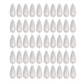 Transparent Glass Nail Polish Color Card,50Pcs Nail Gel Polish Display Tips Nail Practice Card DIY Manicure Tool Accessories Pointed Almond Shape