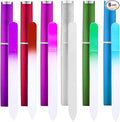 6 Pack Glass Nail File with Case, Crystal Fingernail Files Set, Double Sided Finger Nail Files, Professional Manicure Nail Care for Women, Christmas Gifts Stocking Stuffers