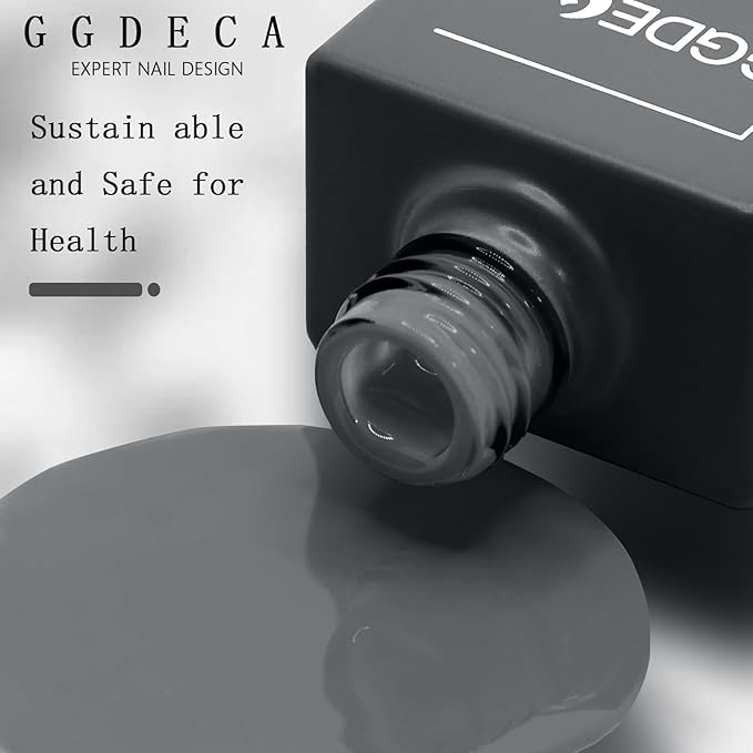 15ml Grey Gel Nail Polish, Dark Grey Gel Polish, Same Color Same Bottle, High Gloss U V Soak Off Nail, DIY Sparkle Manicure Salon