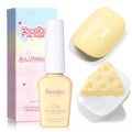 Beetles Butter Yellow Gel Nail Polish - Butter Morning Pastel Yellow Gel Nail Polish, Same Color Same Bottle, Soak Off UV LED Lamp Pastel Nails Art, Long-Lasting Manicure Salon DIY Home Spring Nails