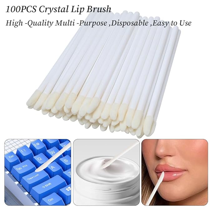 300 Pack Disposable Spoolies Brushes Sets Mascara Wand Lip Brushes Cotton Swab for Eyebrow Eyelash Extension Tattoo Lipstick Applicator