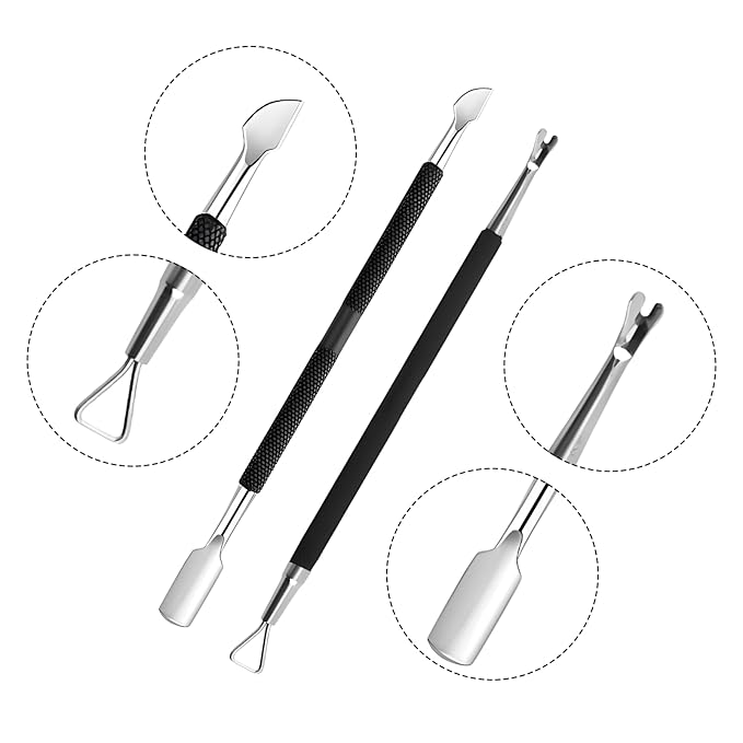 Cuticle Trimmer Cuticle Nippers,Professional Cuticle Remover Tool Kit，Stainless Steel Manicure Tools for Nail Care and Dead Skin Removal(Black)