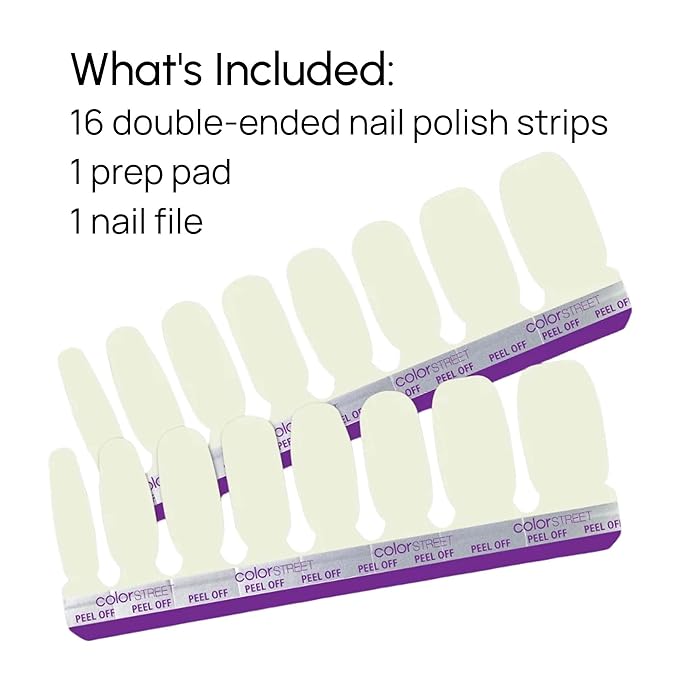 Color Street Glow Getter Glow-in-The-Dark Creme Nail Strips