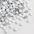 Beadsland 1440pcs Flat Back Crystal Rhinestones Round Gems for Nail Art and Craft Glue Fix, Chalk White, SS16,3.8-4.0mm