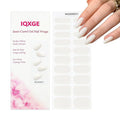Cream Semi Cured Gel Nail Strips 20Pcs Pink Gel Nail Stickers Polish Nails Wraps UV/LED Light Needed Full Gloss Nails Polish Strips for Women Includes Prep Pads, File, Wooden Cuticle Stick