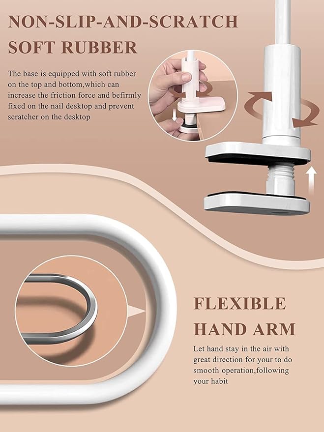 Practice Hand for Acrylic Nails, Nail Tips Never Fall Off Nail Hand Practice,Fingers Never Break Fake Nail Hand for Nail Practice,Flexible Movable Practice Nail Hand for Practicing Nail Supplies