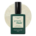 Manucurist Green Flash LED White with Golden Highlights Solar Gel Nail Polish - Vegan, 12-Free, Plant-Based Gel Polish - Strengthens and Protects the Nail - Gel Nail Polishes - Made in France