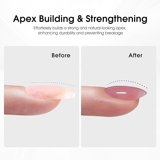 CANNI 6 Pcs 9 Ml Nude Pink Quick Builder Nail Gel Polish Set- Jelly Pink Builder for Nails Strengthener Gel Thickening Extension for Beginners DIY Home Salon Manicure