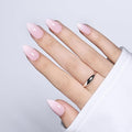 Pink Ombre Press On Nails - Pink Short Fake Nails, Almond Nude Press On Nails Reusable Stick On Nails in 16 Sizes, 32pcs False Nail Kit for Women & Girls(SoftPink Ombre)