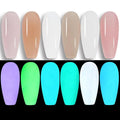 Glow in the dark Gel Nail Polish Colors Set Jelly Pink Milky White for french nail art design (GP011)