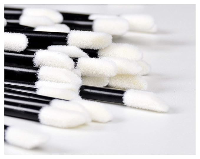 500PCS Disposable Lip Brushes Kits Lipstick Gloss Wands Applicator Perfect Makeup Tool (Gold)