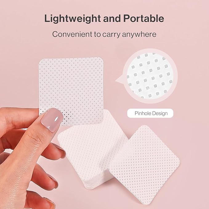 MelodySusie 600Pcs Lint Free Nail White Wipes Super Absorbent Soft Non-Woven for Fingernail Polish Remover and Eyelash Extension Wipes for Nail Art