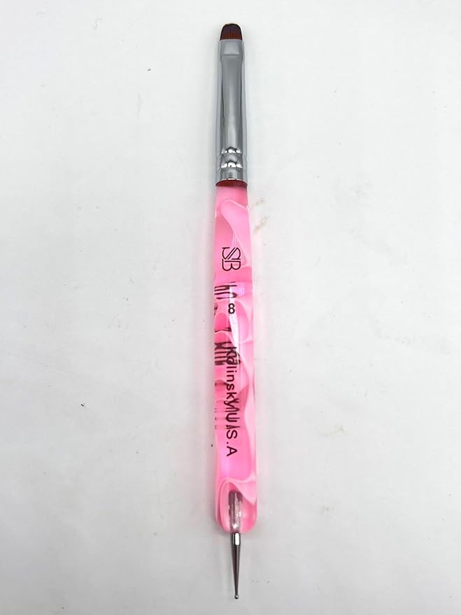 Premium Kolinsky French Brush (Size 8 with Dotting Tool, Acrylic Handle)