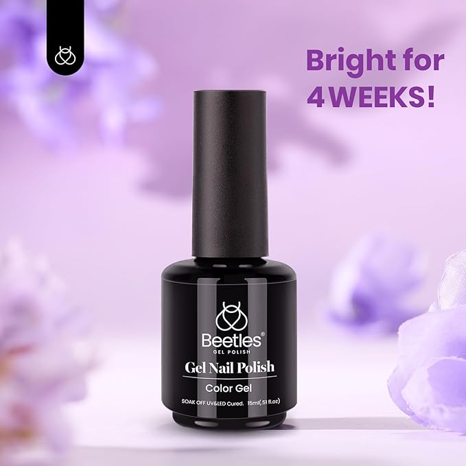 Beetles Purple Gel Nail Polish - 1 Pcs 15ml Pale Soft Purple Gel Polish Spring Colors All Season Soak Off DIY Manicure Salon Uv Fuchsia Shades Nail Art Design Gift for Women Girl