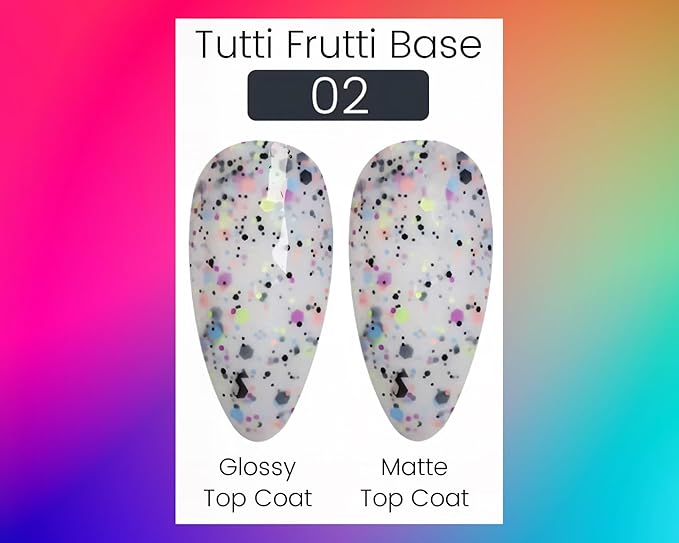 Vanzeig's Tutti-Frutti UV Gel Nail Polish Base | Milky Candy-Dipped | Durable Rubber Base Gel for Press-ons & Natural Nails | 15 ml (02)