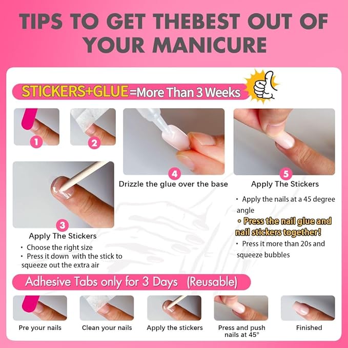 Matte Pink Press on Nails - Almond Shaped Medium Length Neutral Acrylic Reusable Fake Nails for Women, Glue on Stiletto False Soft Gel Artificial Nails
