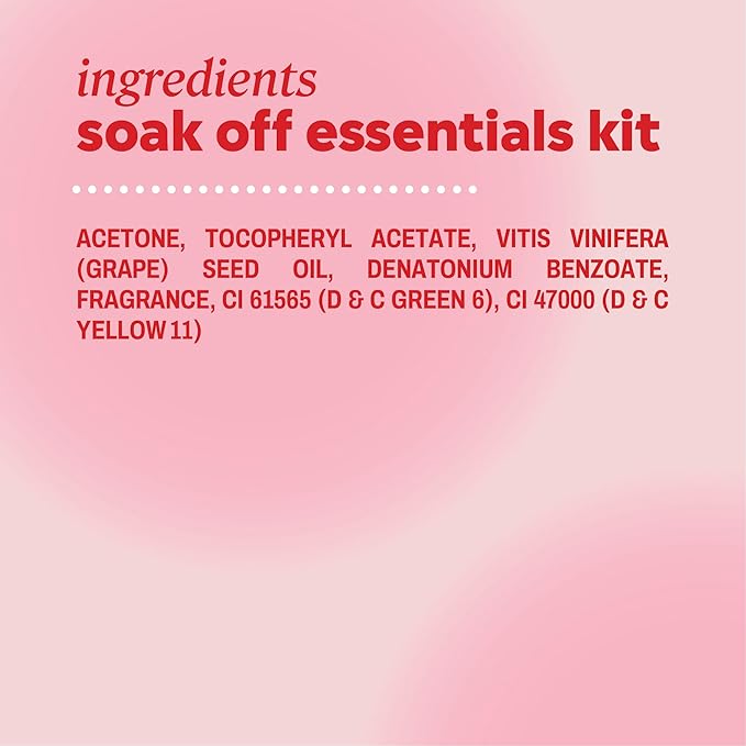 ONYX Professional 4PC Soak Off Essentials - Gel & Nail Removal Kit, Includes Gel Nail Polish Remover, Cuticle Pusher Tool, & Gel Polish Scraper