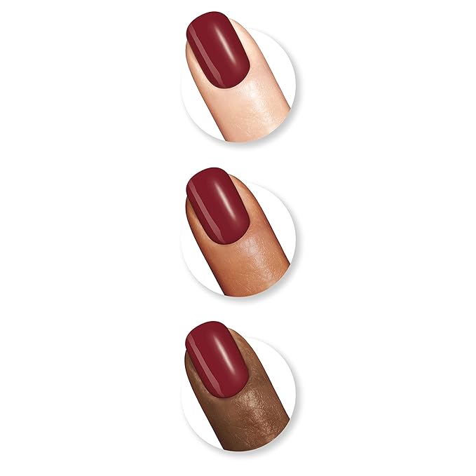 Sally Hansen Miracle Gel Salon Quality Nail Polish | Gel-Like Formula, Two-Step System, No UV Light Needed, Long Lasting | Opaque, Glossy | 474 Can't Beet Royalty | Rich Burgundy Nail Color
