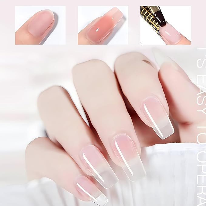 Yokilly Nail Forms for Acrylic, Polygel Tips Guide, Builder Gel - 200PCS Roll With Numbers Marked for Salon Former Stickers, Nail Art DIY