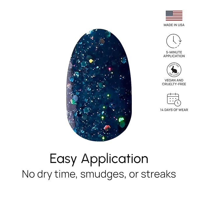 Color Street Oceans Apart Glitter Nail Strips