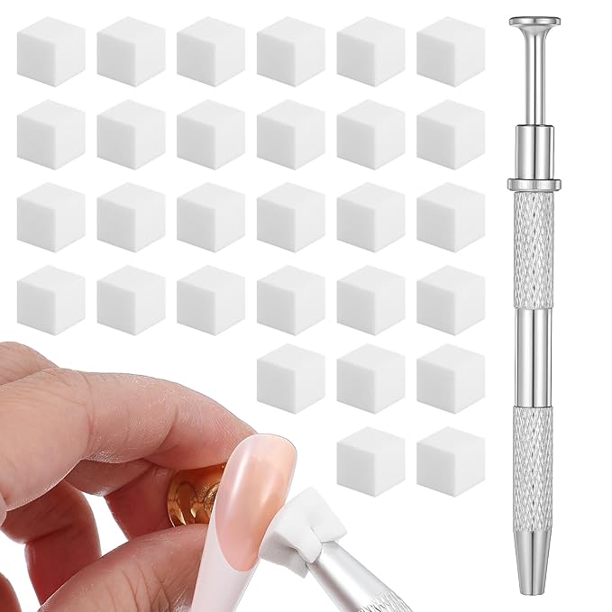 200 Pcs Nail Art Sponge for Ombre Nail Art Supplies Brushes Design Tools Nail Tech Must Haves Accessories With 1 Pcs Grab Pen Painting Halo Dyeing Tool for Salon And Home