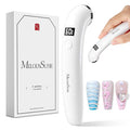 MelodySusie Ergonomic Handheld Cordless UV Nail Lamp with LCD Display & 2 Timers, P-Art01A Rechargeable Mini UV LED Light Flash Cures All Soft Gels, Especially Rhinestone Glue & Liner Gel White