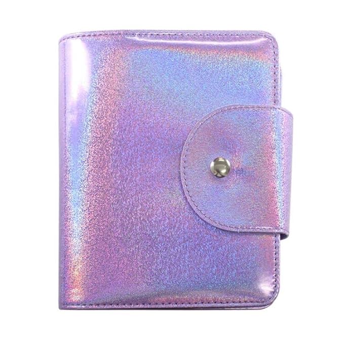 VNC 20 Slots Nail Art Stamp Plate Holder Stamping Plates Storage Bag Cases Rainbow Replaceable XL Plates Big Size 9.5x14.5CM Organizers (A-Purple)