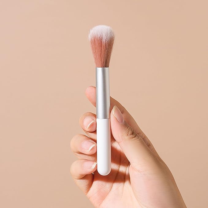 DANNEASY 5pcs Nail Dust Brush Acrylic Nail Brush Cleaner Nail Brushes for Cleaning Dust Nail Clean Up Brush Dip Powder Brush for Makeup Blush Manicure Brush