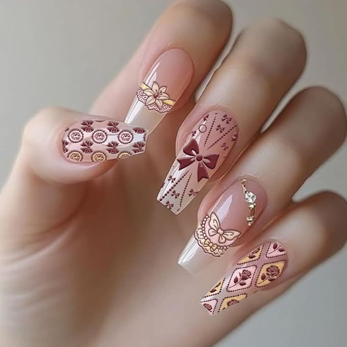 PH PandaHall 3pcs Dog Cat Nail Stamping Plates, Vintage Animal Collar Nail Art Templates Bowknot Heart Flower Stainless Steel Image Plate Art Stencils with Tool for DIY Print Manicures Salon Design
