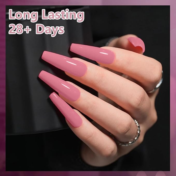 JODSONE 16.5ml Gel Polish Dusty Roses Gel Polish Nail Soak Off U V Nail Lamp Art Manicure Salon DIY Home Solid Color Gel Gift for Women Girls