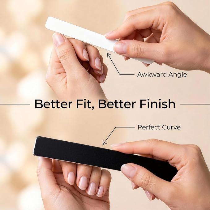 10Pcs Professional Washable Thick Nail Files Emery Board 60/60 Grit Black Nail Art Care Sanding Buffer Buffing Manicure Pedicure Tool