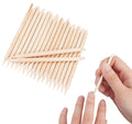 Sowaka 50 Pcs Orange Wood Sticks for Nails Natural Double Sided Multifunctional Wooden Mini Cuticle Pusher Remover Tool Kit for Manicure Pedicure