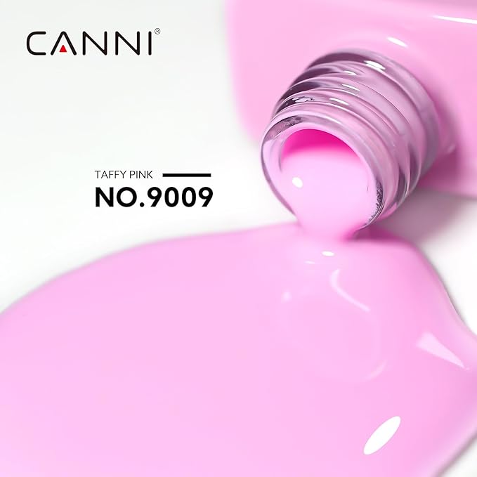 CANNI Pink Gel Nail Polish, 1Pcs Baby Pink Gel Polish Nude Color High Gloss Soak Off U V Nail Manicure Salon DIY