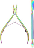 GMI-TWEEZERS - Professional Cuticle Remover, Cuticle Pusher And Cuticle Trimmer - Manicure Tool Cuticle Nippers - Durable Cuticle Cutter For Finger And Nail - Instant Cuticle Kit (Multicolor)