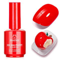 Beetles Red Gel Nail Polish – 15ml Classic Bright Red Soak Off UV LED Gel Polish Same Color Bottle for Salon DIY Manicure Gift for Women