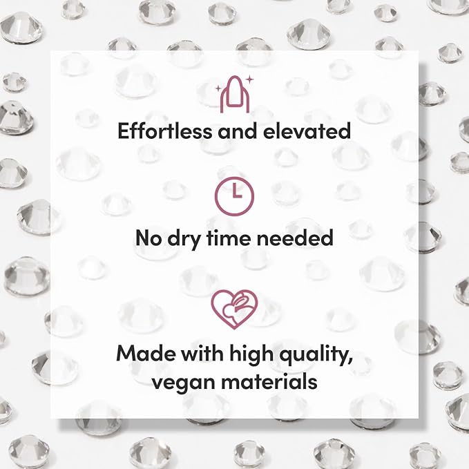 Glamnetic Nail Stickers for Nail Art - A Gem | 3D Gem Adhesive Nail Decals, Customizable | 120 Gems Per Sticker Sheet, 4 Sizes
