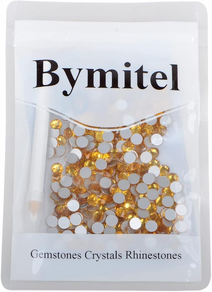 288PCS Art Nail Rhinestones Non Hotfix Glue Fix Round Crystals Glass Flatback for DIY Jewelry Making with one Picking Pen (ss30 288pcs, Topaz)