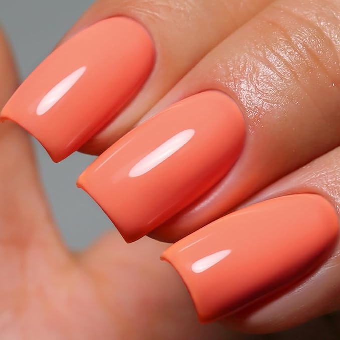 Pastel Gel Polish, 0.5 Fl Oz Pastel Coral Gel Nail Polish Spring Summer Soak off LED UV Gel Nail Polish Art Starter Manicure Salon DIY Nail Gel Polish Design