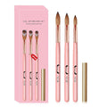 3 PCS Nail Brush Set, Professional Nail Art Brush Size 8/10/14, Nail Brushes for Acrylic Powder, 3D Nailcarving Tool Brushes Festival Women Gift Set, Art Brush for Beginner and Professional, PInk