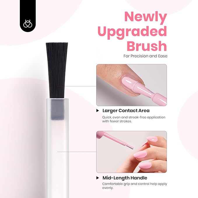Beetles Pink Gel Polish - Fairy Floss 15ML/0.51Fl Oz, Pastel Light Pink Gel Nail Polish, Soak Off UV LED Lamp Nail Art, Long-Lasting Manicure Salon DIY Home Spring Nails - Gifts for Her