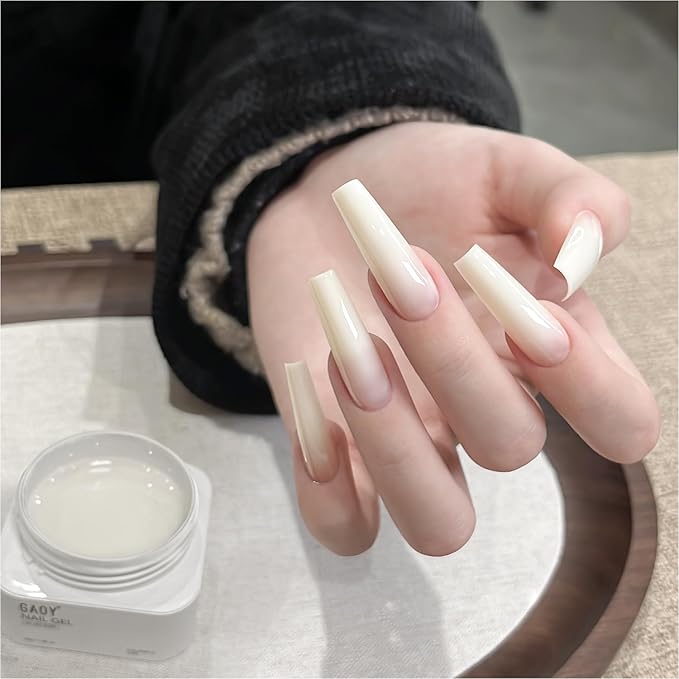 GAOY Watery Crystal Poly Gel for Nail Extensions, 30g Nail Builder Gel, Thin Viscosity, Easy Application & High Hardness, Milky White 01