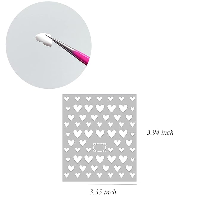 Black and White Hearts Stars Nail Stickers for Women Girls Kids Nail Decoration Self Adhesive Nail Art Decals for Natural Fingernails and Acrylic Nails Designs (Pack of 10)