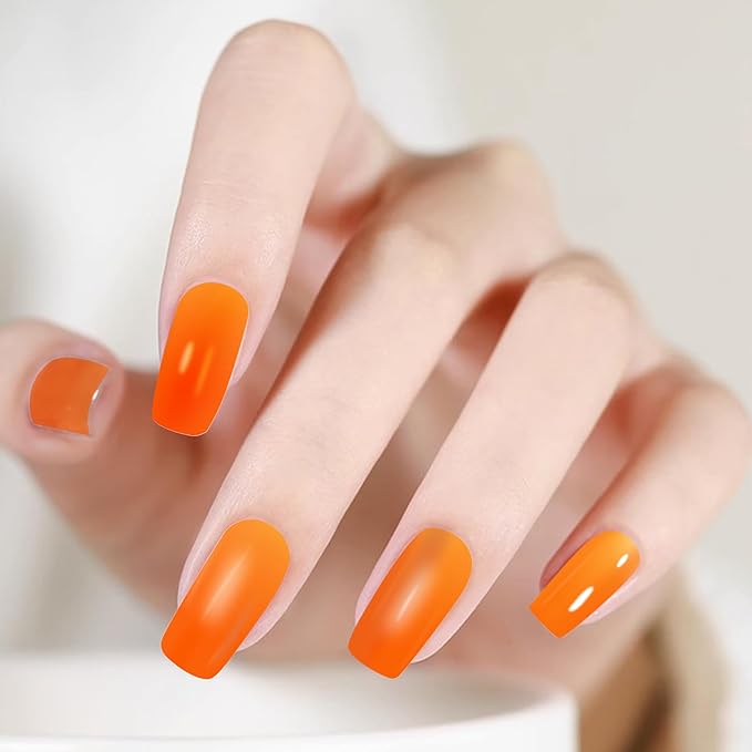 24 Sheets Gradient Solid Color Nail Polish Strips, Self-Adhesive Bright Color Nail Polish Stickers, Nail Wraps, Nail Art Accessories
